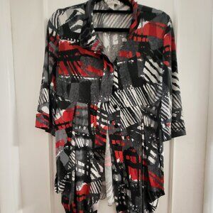 Joseph Ribkoff Abstract Geometric Button Down Tunic Shirt - Size 12